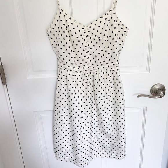 J.Crew Navy Polkadot Cami Dress 00 - Picture 2 of 6